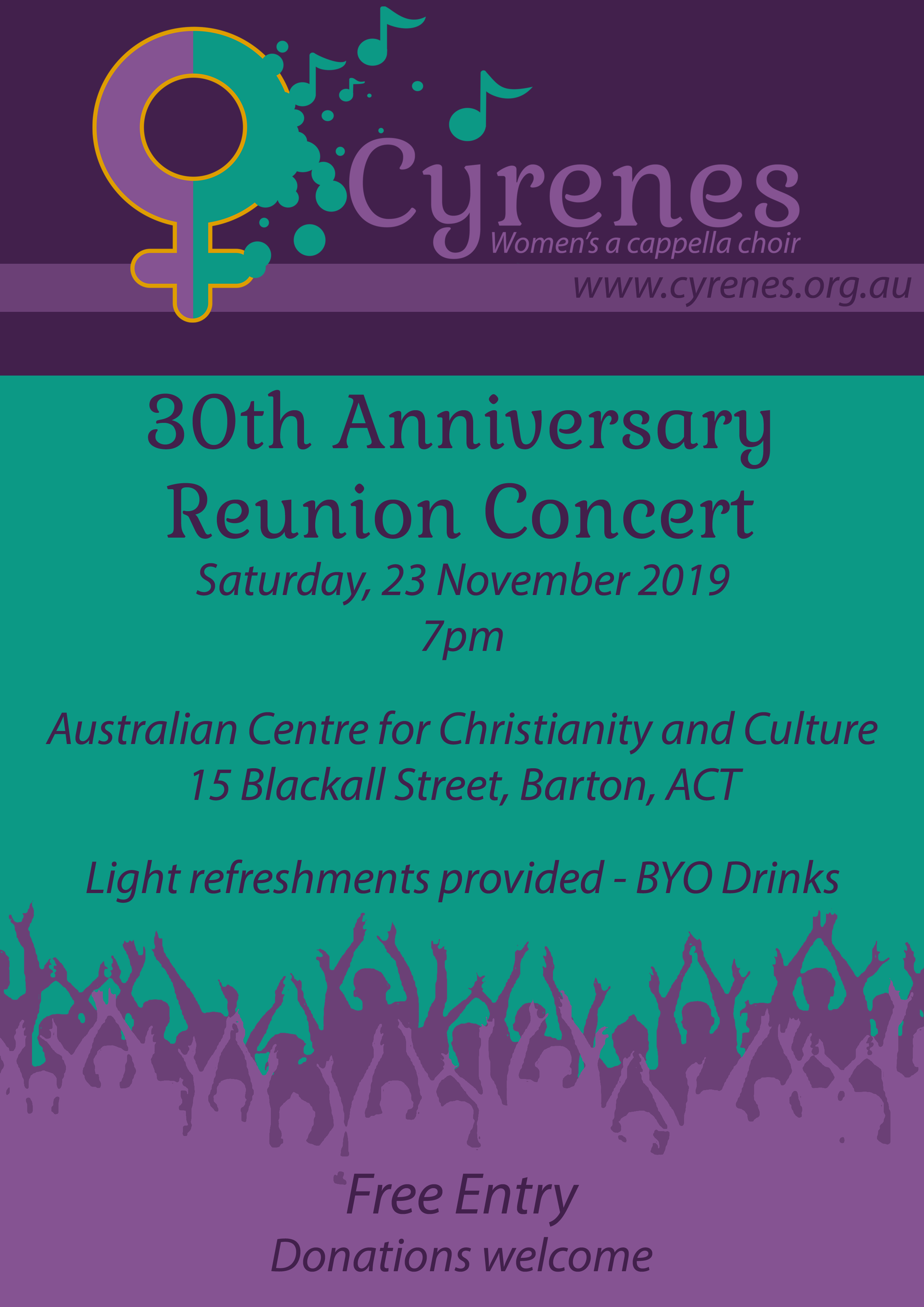 Cyrenes 30th anniversary concert