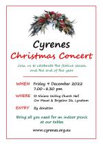 Christmas Concert, Fri 9 Dec, 7pm