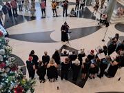 View of the choir with Christmas tree